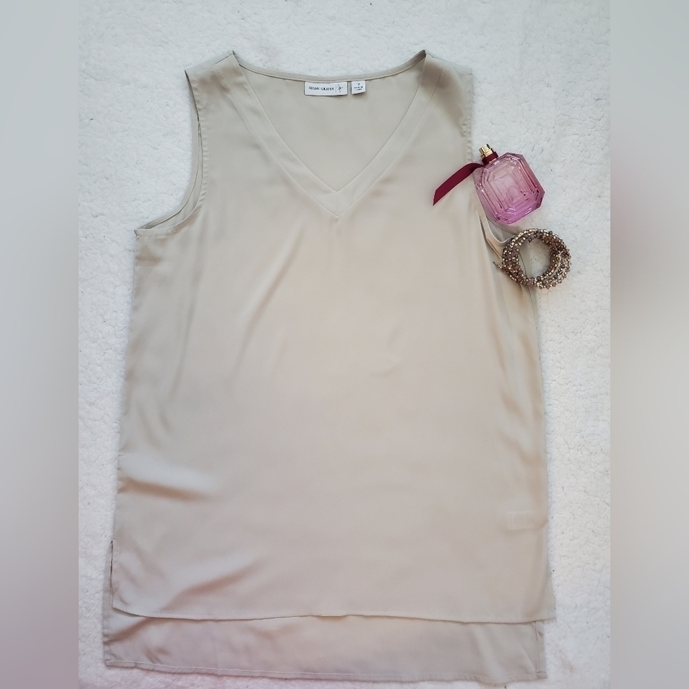 Bundle Only:Susan Graver Women's Sleeveless Top Size 10, Beige Polyester Spandex